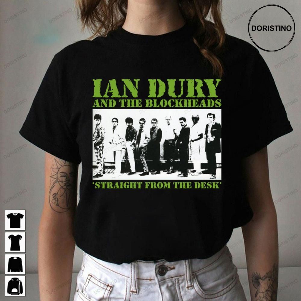 Ian Dury And The Blockheads Traight From The Desk Awesome Shirts